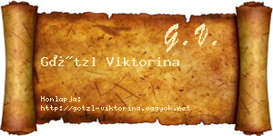 Götzl Viktorina névjegykártya